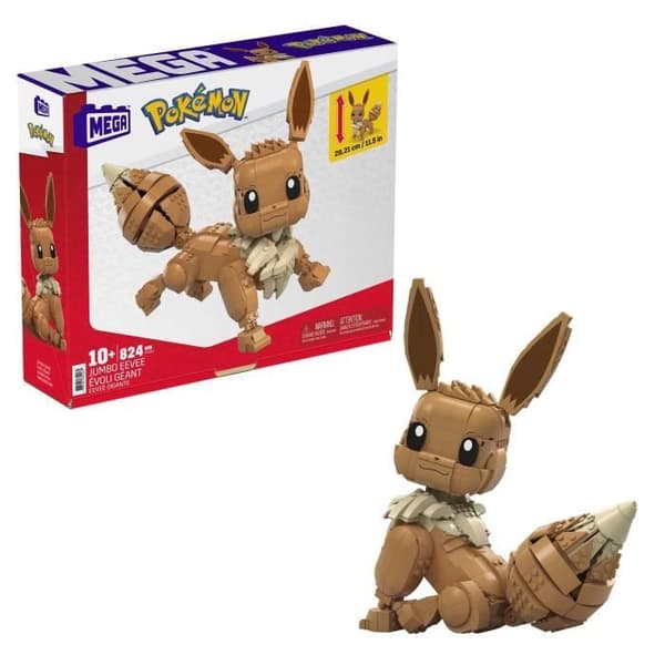 Mega Construx - Pokémon Kæmpe Eevee - Byggeklodser - Alder 10+ GMD34