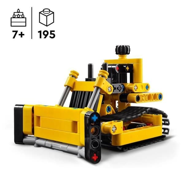 LEGO 42163 Technic Bulldozer, byggleksak för barn, grävmaskinsfordon