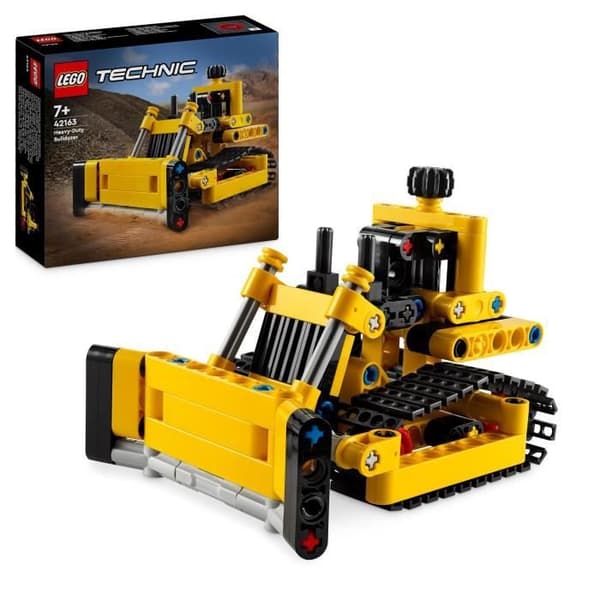 LEGO 42163 Technic Bulldozer, byggleksak för barn, grävmaskinsfordon