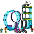 Pikkukuva 2 / 6: LEGO CITY STUNTZ 60361 Cascadonin moottoripyöräilijöiden huima haaste, moottoripyörälelu 1 tai 2 pelaajalle
