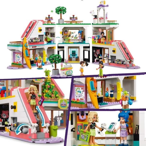 LEGO 42604 Friends Heartlake Cityn ostoskeskus, nukkelelu tytöille ja pojille, hahmosetti