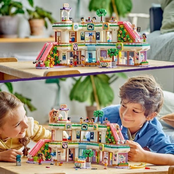 LEGO 42604 Friends Heartlake Cityn ostoskeskus, nukkelelu tytöille ja pojille, hahmosetti