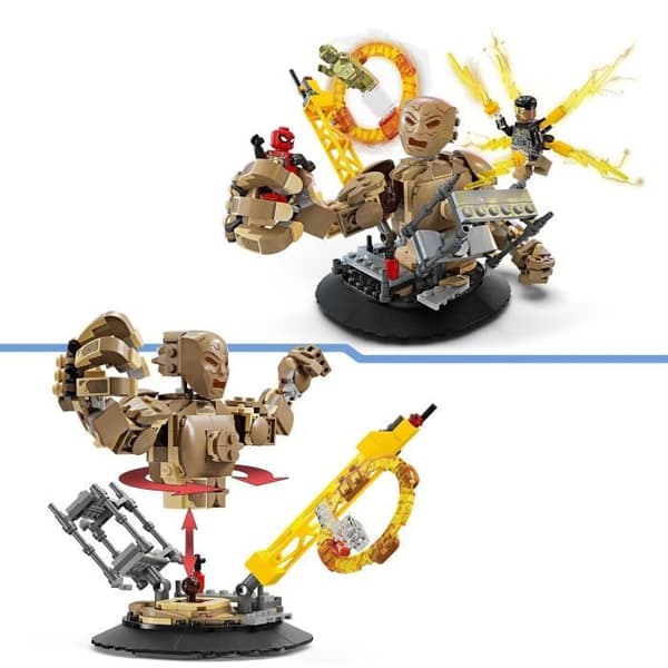 LEGO 76280 Marvel Spider-Man vs. Sandman: Den sista striden, superhjälte minifigurleksaker