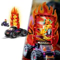 Miniatyrbillede 4 af 6: LEGO 60339 City Stuntz Double Looping Stunt Arena, Monster Truck-legetøj, med motorcykel, stuntfigur, børn fra 7 år