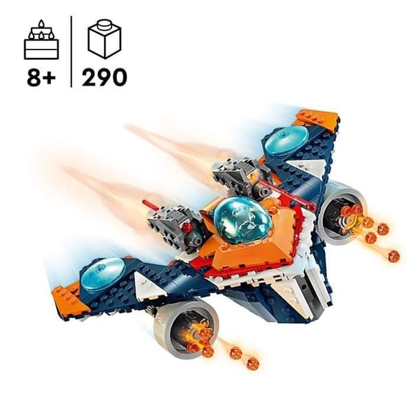 LEGO 76278 Marvel Rocket vs. Ronans rymdskepp, Guardians of the Galaxy-leksak, skepp och minifigurer