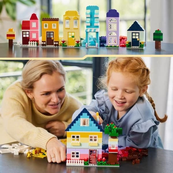 LEGO 11035 Klassiska kreativa hus, leksaker för pojkar och flickor från 4 år, byggklossar