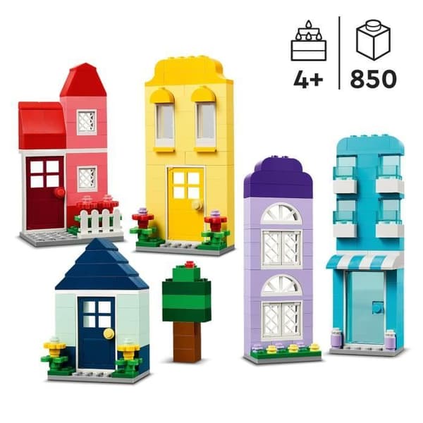 LEGO 11035 Klassiska kreativa hus, leksaker för pojkar och flickor från 4 år, byggklossar