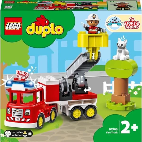 LEGO DUPLO Town 10969 Paloauto, lelu 2-vuotiaille lapsille, valoilla ja sireenillä