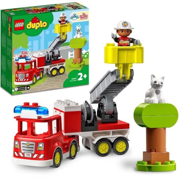 LEGO DUPLO Town 10969 Paloauto, lelu 2-vuotiaille lapsille, valoilla ja sireenillä
