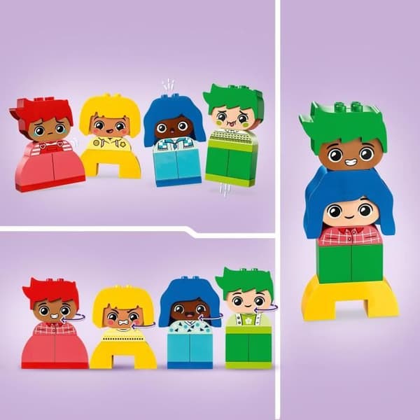 LEGO 10415 DUPLO Mina första starka känslor och stora känslor, babyleksak, 23 färgglada klossar och 4 karaktärer