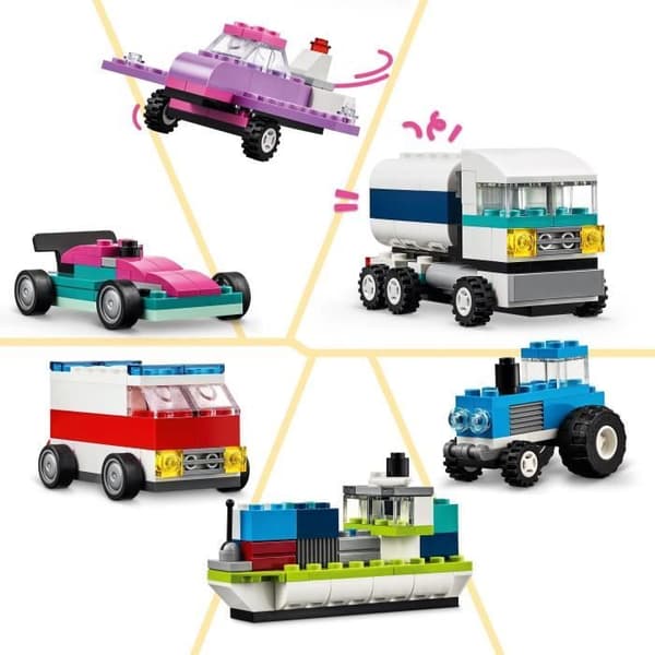 LEGO 11036 Klassiska kreativa fordon, modellbilar, polisfordon, lastbilar och mer