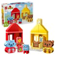 Pikkukuva 1 / 6: LEGO 10414 DUPLO Ensimmäiset päivittäiset rituaalini - Ruoka- ja nukkumaanmenoaika, sosiaaliset lelut, 4 eläinhahmoa