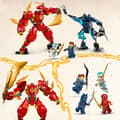 Miniatyrbild 3 av 6: LEGO 71808 NINJAGO Kais elementära eldrobot, ninjaleksak med anpassningsbar figur plus minifigurer av Kai och Zane