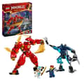 Miniatyrbild 1 av 6: LEGO 71808 NINJAGO Kais elementära eldrobot, ninjaleksak med anpassningsbar figur plus minifigurer av Kai och Zane