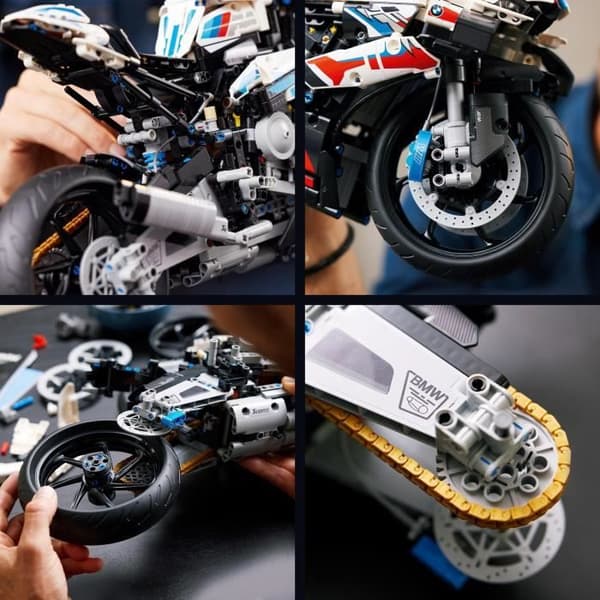 LEGO 42130 Technic BMW M 1000 RR Motorcykel skalenlig modell för vuxna, modellbygge och uppvisning, presentidé