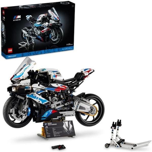 LEGO 42130 Technic BMW M 1000 RR Motorcykel skalenlig modell för vuxna, modellbygge och uppvisning, presentidé