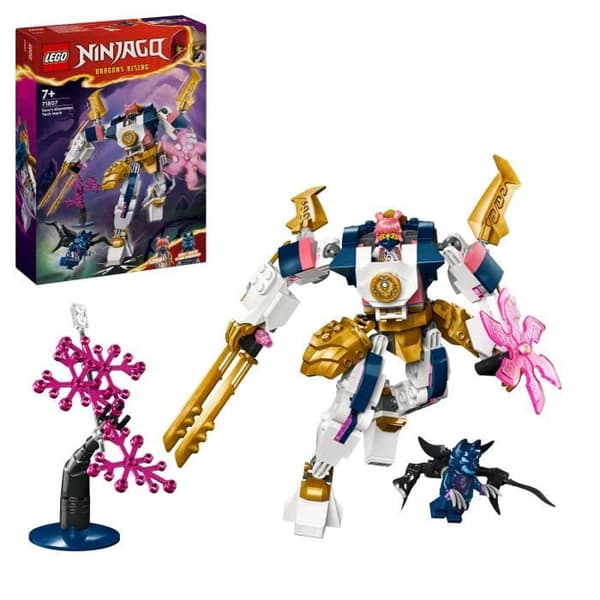 LEGO 71807 NINJAGO Soras teknologiska elementrobot, barnleksak med Sora-minifigur, Ninja-present