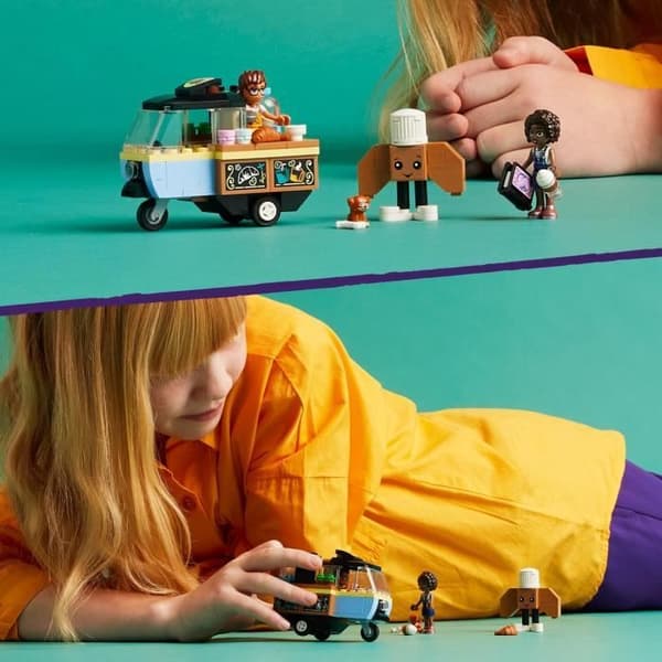 LEGO 42606 Friends Mobil Kakvagn Pedagogisk Leksak med Hundminifigurer Aliya, Jules och Aira