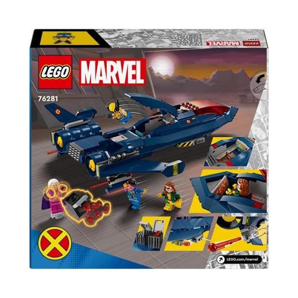 LEGO 76281 Marvel X-Men X-Jet Jagerfly Legetøj med Superhelte Minifigurer: Wolverine