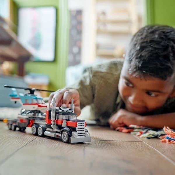 LEGO 31146 Creator 3in1 Traktori ja helikopteri, helikopteri- ja kuorma-autolelu, lentokone ja säiliöauto