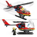 Miniatyrbild 3 av 6: LEGO 60411 City Brandhelikopter, leksak med minifigurer av brandmanspilot, present till barn