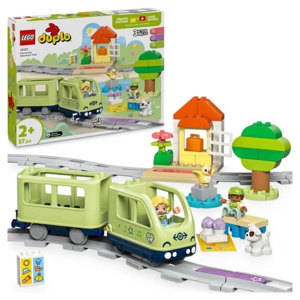 LEGO DUPLO Min stad 10427 Interaktivt äventyrståg - Leksak för tidigt lärande för 2-åringar