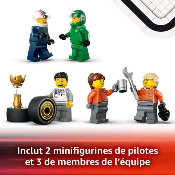 LEGO City 60445 F1-lastbil med RB20 och AMR24 F1-bilar - Spel för pojkar från 8 år