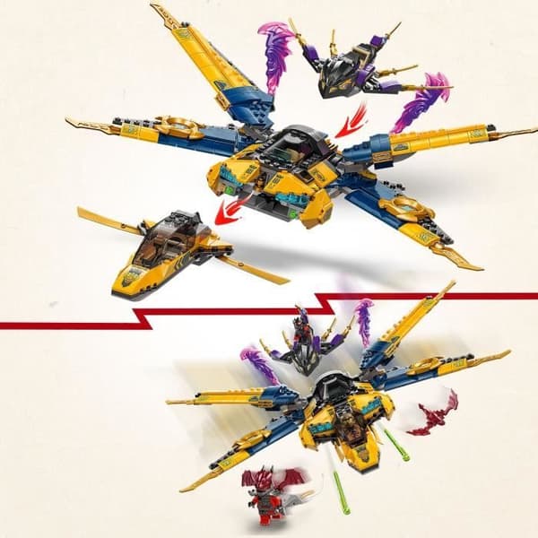 LEGO NINJAGO 71833 Rasin ja Arinin supermyrskysuihkari - Rakennussetti 8-vuotiaille ja sitä vanhemmille