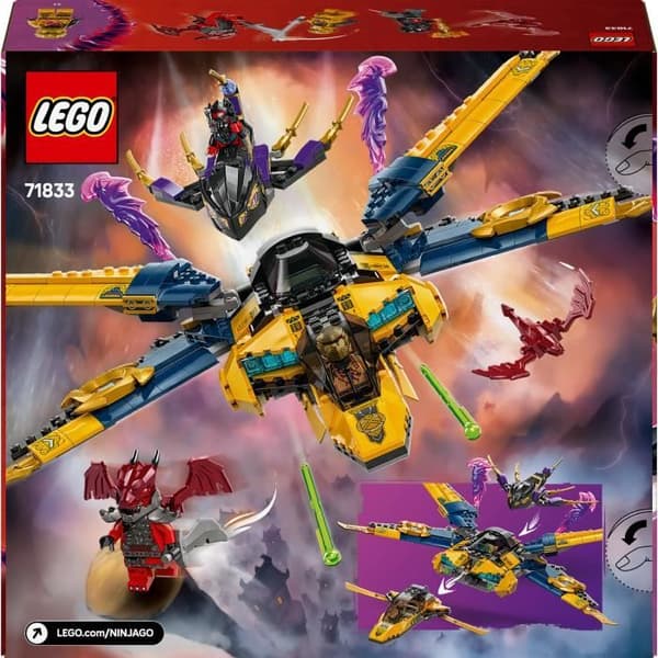 LEGO NINJAGO 71833 Rasin ja Arinin supermyrskysuihkari - Rakennussetti 8-vuotiaille ja sitä vanhemmille