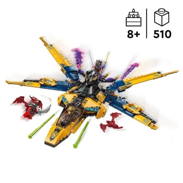 LEGO NINJAGO 71833 Rasin ja Arinin supermyrskysuihkari - Rakennussetti 8-vuotiaille ja sitä vanhemmille