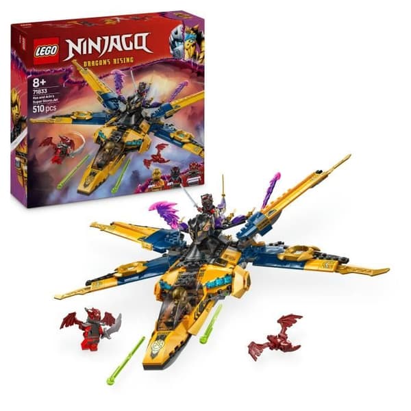 LEGO NINJAGO 71833 Rasin ja Arinin supermyrskysuihkari - Rakennussetti 8-vuotiaille ja sitä vanhemmille