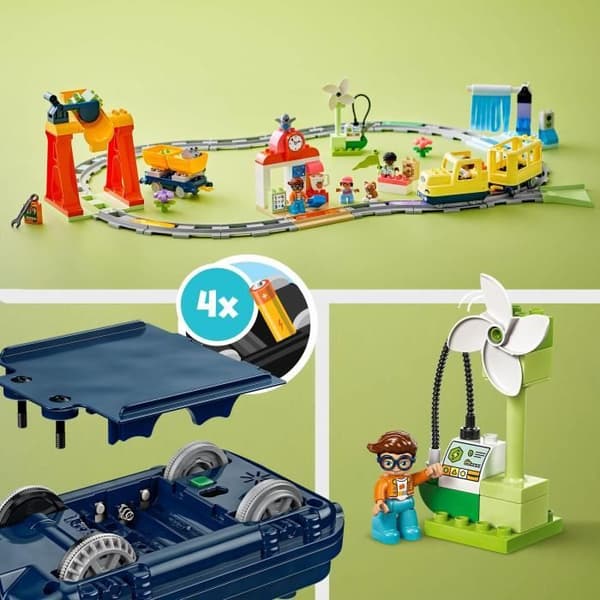 LEGO DUPLO My Town 10428 Iso interaktiivinen yhteisöjuna - Leluja pienille lapsille 3-vuotiaasta alkaen