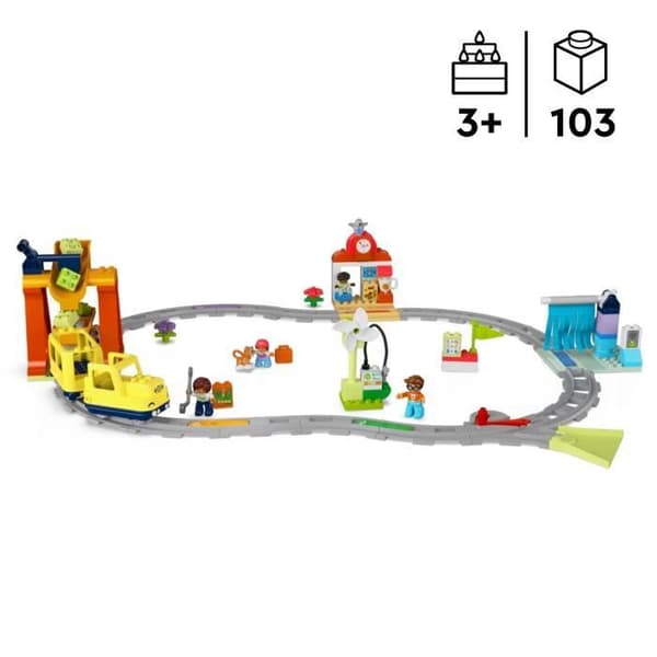 LEGO DUPLO My Town 10428 Iso interaktiivinen yhteisöjuna - Leluja pienille lapsille 3-vuotiaasta alkaen