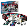 Miniatyrbild 1 av 6: LEGO City 60444 F1 Garage och Mercedes-AMG och Alpine Cars spel för 7-åriga pojkar