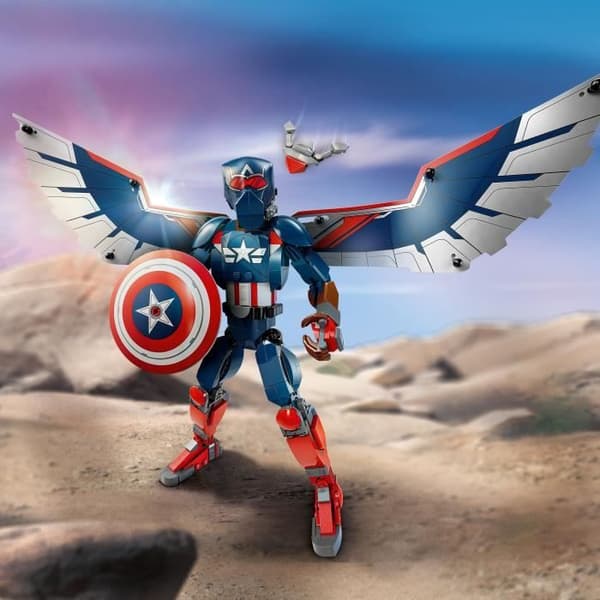 LEGO Marvel 76296 Uusi Kapteeni Amerikka -minihahmo, rakennettava – roolileikkiä 8-vuotiaille