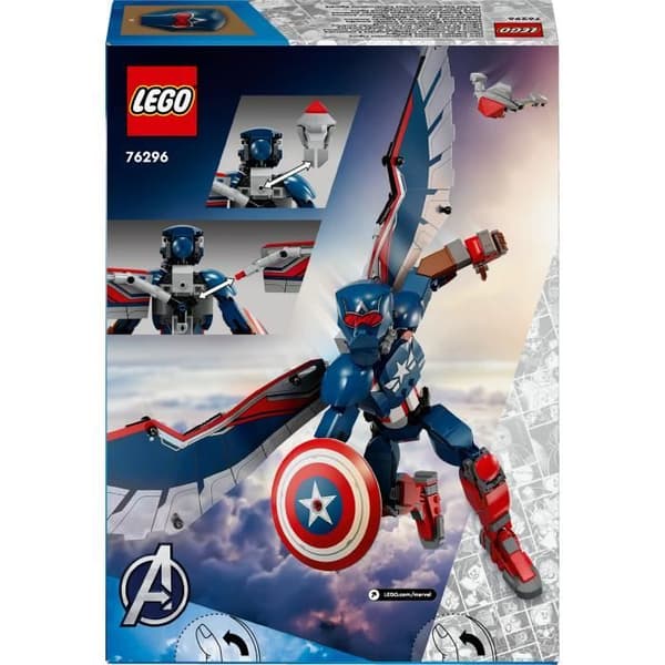 LEGO Marvel 76296 Uusi Kapteeni Amerikka -minihahmo, rakennettava – roolileikkiä 8-vuotiaille