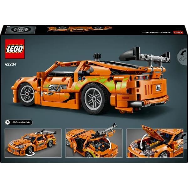 LEGO Technic 42204 Snabb och rasande Toyota Supra MK4 - Leksaksbil för pojkar från 9 år