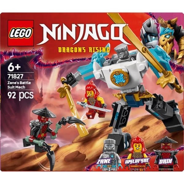 LEGO NINJAGO 71827 Zanes Superrobotrustning - Ninjarollspel för pojkar från 6 år