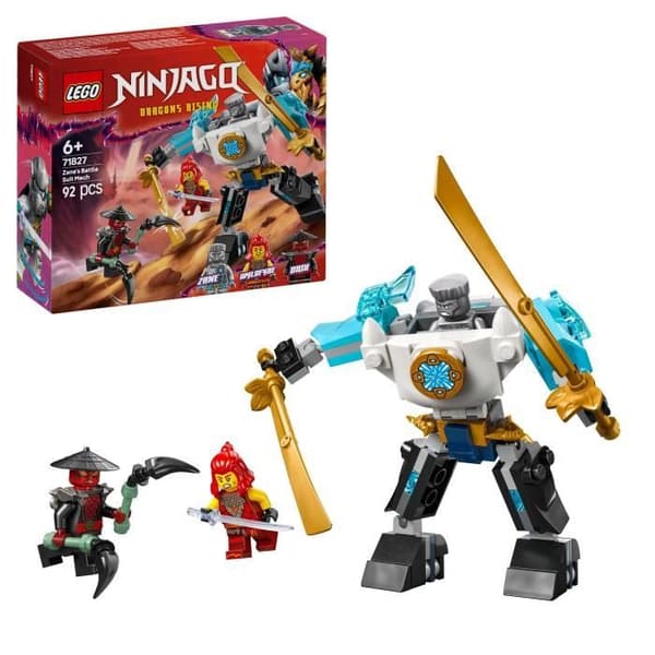 LEGO NINJAGO 71827 Zanes Superrobotrustning - Ninjarollspel för pojkar från 6 år
