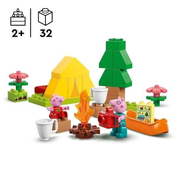 LEGO DUPLO Peppa Pig 10452 Campingsemester - Byggspel för barn från 2 år