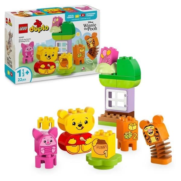 LEGO DUPLO Pelit | Disney 10457 Nalle Puhin syntymäpäiväjuhlat - Rakennuspeli 18 kuukautta