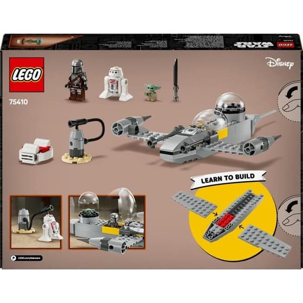 LEGO Star Wars: Mandalorialainen 75410 Mandon ja Grogun N-1-hävittäjä - Peli lapsille 4-vuotiaista alkaen