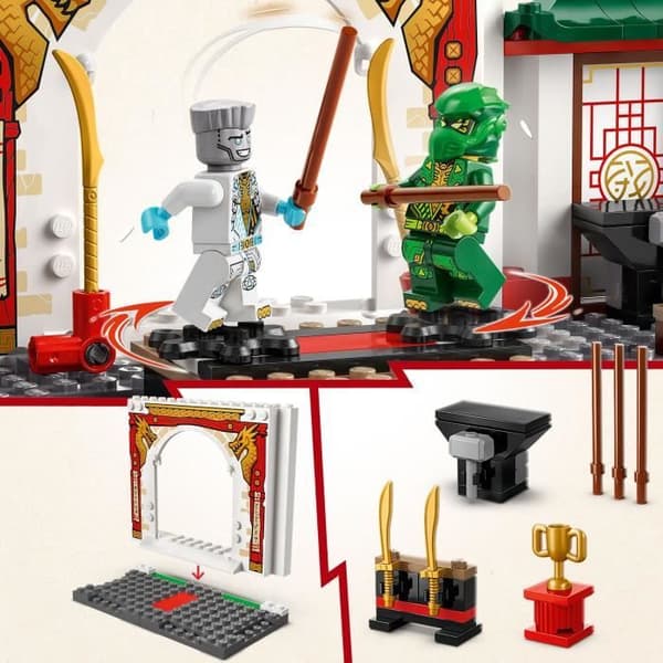 LEGO NINJAGO 71831 Spinjitzun ninjatemppeli - Lohikäärmelelu lapsille 4-vuotiaille ja sitä vanhemmille