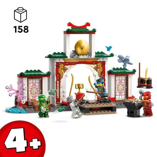 LEGO NINJAGO 71831 Spinjitzun ninjatemppeli - Lohikäärmelelu lapsille 4-vuotiaille ja sitä vanhemmille