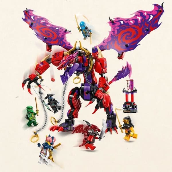 LEGO NINJAGO 71832 Thunderfang: Kaaoksen lohikäärme - Rakennuspeli 8-vuotiaille ja sitä vanhemmille
