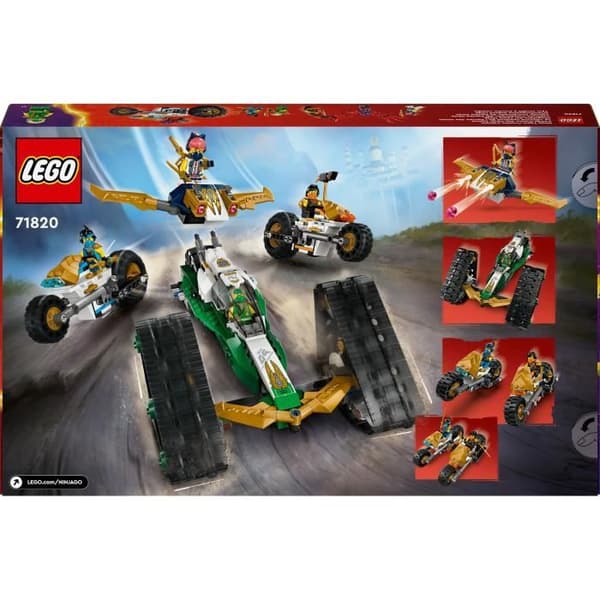 LEGO NINJAGO 71820 Ninja Team kombinationsfordon: glidflygplan, racerbil eller motorcykel
