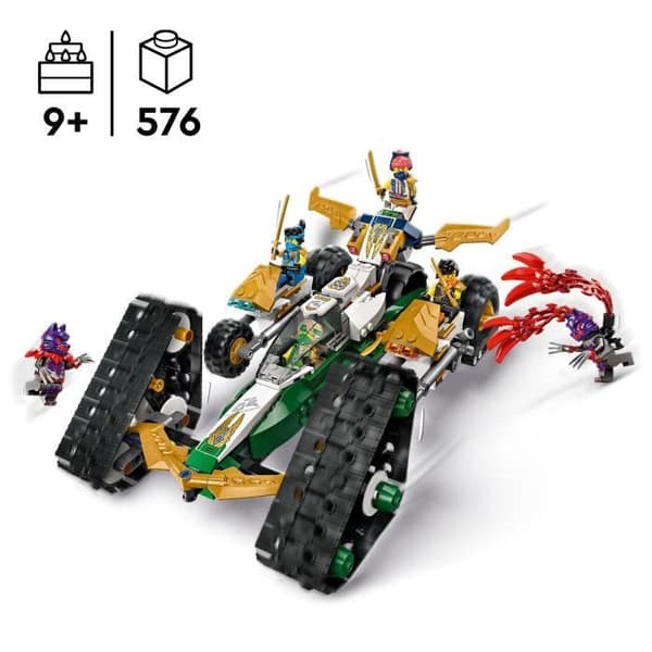 LEGO NINJAGO 71820 Ninja Team kombinationsfordon: glidflygplan, racerbil eller motorcykel
