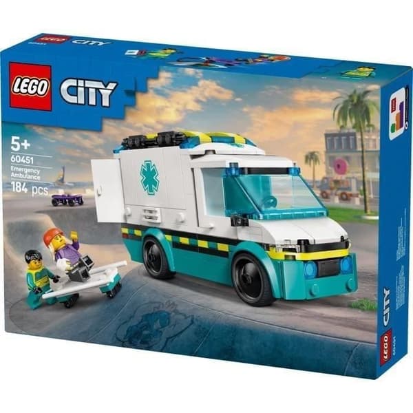 LEGO City 60451 Redningsambulance – Byggelegetøj til en 5-årig dreng
