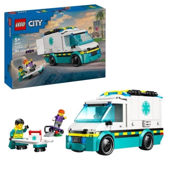 LEGO City 60451 Redningsambulance – Byggelegetøj til en 5-årig dreng