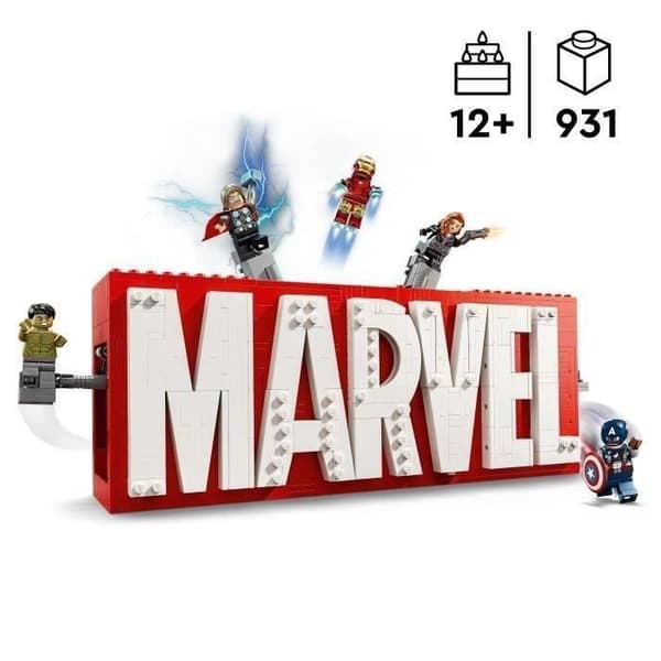 LEGO Marvel 76313 MARVEL Super Heroes -logo - Avengers-rakennussetti 12-vuotiaille ja sitä vanhemmille
